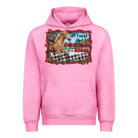 Fuchsia Pink all i want for christmas is a horse  with farm Urban Hoodie - RanaPortraitStore