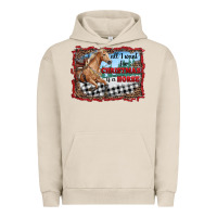 Pigment French Oak all i want for christmas is a horse  with farm Urban Hoodie - RanaPortraitStore