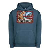 Pigment Midnight Navy all i want for christmas is a horse  with farm Urban Hoodie - RanaPortraitStore