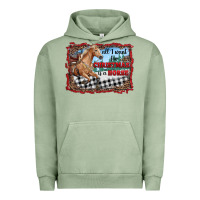 Pigment Oil Green all i want for christmas is a horse  with farm Urban Hoodie - RanaPortraitStore