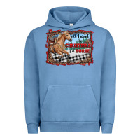 Pigment Pebble Blue all i want for christmas is a horse  with farm Urban Hoodie - RanaPortraitStore