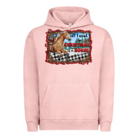 Pigment Salmon all i want for christmas is a horse  with farm Urban Hoodie - RanaPortraitStore