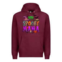 Burgundy one spooky mama Premium Hoodie - Zillion Design Studio