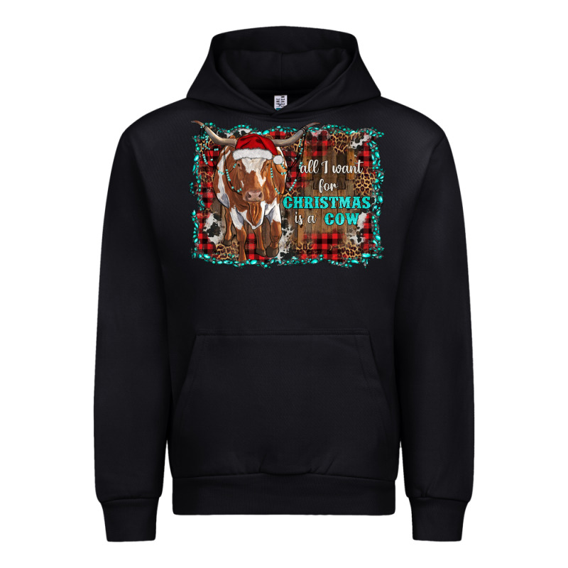 All I Want For Christmas Is A Cow Longhorn Urban Hoodie by RanaPortraitStore | Teevron