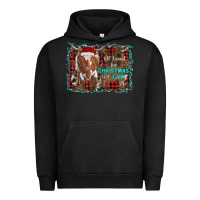Pigment Black all i want for christmas is a cow longhorn Urban Hoodie - RanaPortraitStore