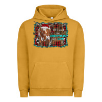 Pigment Peanut Butter all i want for christmas is a cow longhorn Urban Hoodie - RanaPortraitStore