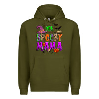 Army Green one spooky mama Premium Hoodie - Zillion Design Studio