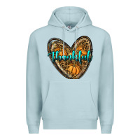 Blue Mist thankful pumpkin heart Premium Hoodie - RanaPortraitStore