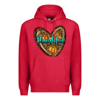 Cardinal thankful pumpkin heart Premium Hoodie - RanaPortraitStore