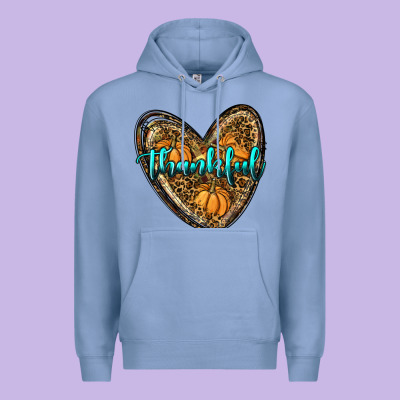 Thankful Pumpkin Heart Premium Hoodie Designed By Ranaportraitstore