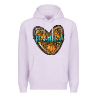 Lilac thankful pumpkin heart Premium Hoodie - RanaPortraitStore