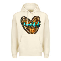 Sandshell thankful pumpkin heart Premium Hoodie - RanaPortraitStore