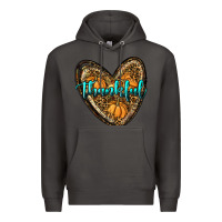 Smoke thankful pumpkin heart Premium Hoodie - RanaPortraitStore