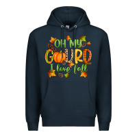Navy oh my gourd i love fall Premium Hoodie - Zillion Design Studio