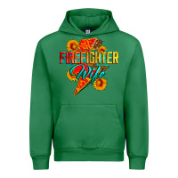 Emerald firefighter wife with lightning bolt Urban Hoodie - Zillion Design Studio