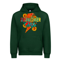 Forest Green firefighter wife with lightning bolt Urban Hoodie - Zillion Design Studio