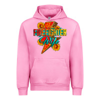 Fuchsia Pink firefighter wife with lightning bolt Urban Hoodie - Zillion Design Studio