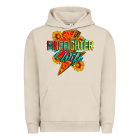 Pigment French Oak firefighter wife with lightning bolt Urban Hoodie - Zillion Design Studio