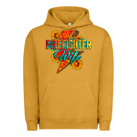 Pigment Peanut Butter firefighter wife with lightning bolt Urban Hoodie - Zillion Design Studio