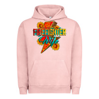 Pigment Salmon firefighter wife with lightning bolt Urban Hoodie - Zillion Design Studio