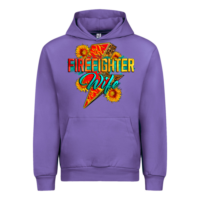 Firefighter Wife With Lightning Bolt Urban Hoodie by Zillion Design Studio | Teevron