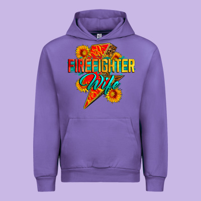 Firefighter Wife With Lightning Bolt Urban Hoodie Designed By Zillion Design Studio
