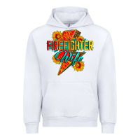 White firefighter wife with lightning bolt Urban Hoodie - Zillion Design Studio