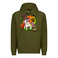Army Green halloween unicorn Premium Hoodie - Zillion Design Studio