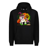 Black halloween unicorn Premium Hoodie - Zillion Design Studio