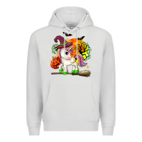 Dove Grey halloween unicorn Premium Hoodie - Zillion Design Studio