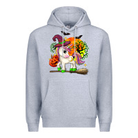 Heather Grey halloween unicorn Premium Hoodie - Zillion Design Studio