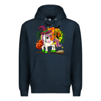 Navy halloween unicorn Premium Hoodie - Zillion Design Studio
