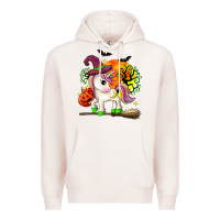 Pale Pink halloween unicorn Premium Hoodie - Zillion Design Studio