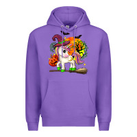 Purple halloween unicorn Premium Hoodie - Zillion Design Studio