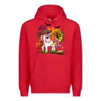 Red halloween unicorn Premium Hoodie - Zillion Design Studio