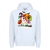 White halloween unicorn Premium Hoodie - Zillion Design Studio