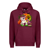Burgundy halloween unicorn Premium Hoodie - Zillion Design Studio