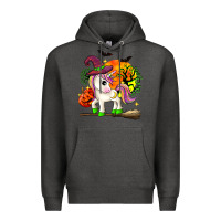 Charcoal Heather halloween unicorn Premium Hoodie - Zillion Design Studio