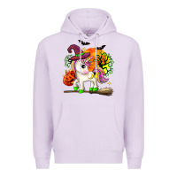 Lilac halloween unicorn Premium Hoodie - Zillion Design Studio