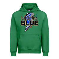 Emerald back the blue with lightning bolt Urban Hoodie - Zillion Design Studio