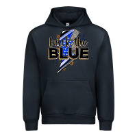 Navy back the blue with lightning bolt Urban Hoodie - Zillion Design Studio