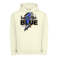Pigment Pistachio back the blue with lightning bolt Urban Hoodie - Zillion Design Studio