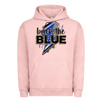 Pigment Salmon back the blue with lightning bolt Urban Hoodie - Zillion Design Studio