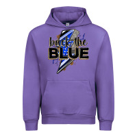 Tulip back the blue with lightning bolt Urban Hoodie - Zillion Design Studio