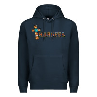 Navy thankful pumpkin cross Premium Hoodie - RanaPortraitStore