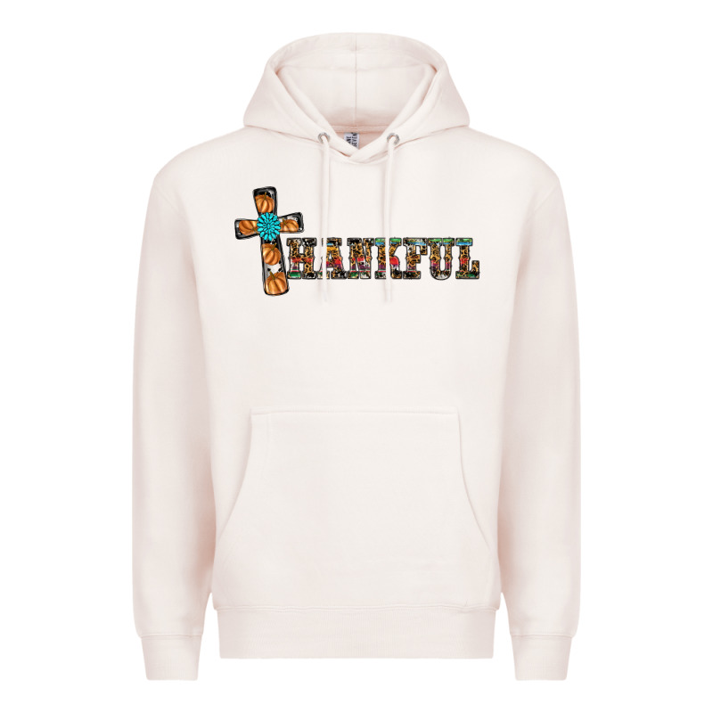 Thankful Pumpkin Cross Premium Hoodie by RanaPortraitStore | Teevron
