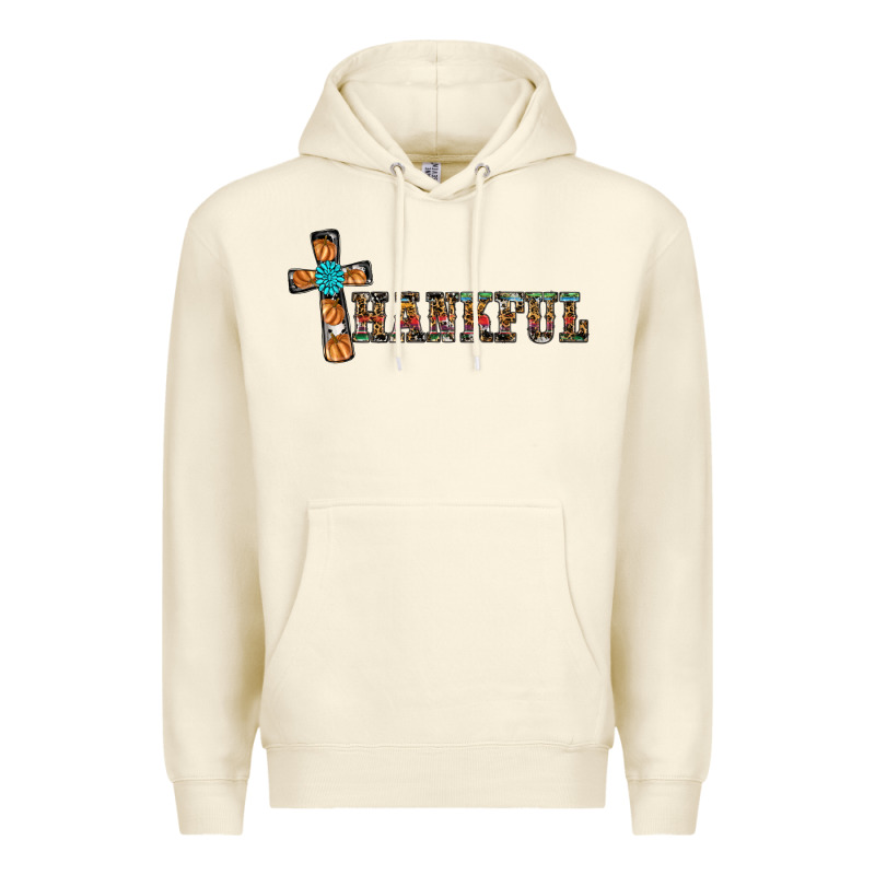Thankful Pumpkin Cross Premium Hoodie by RanaPortraitStore | Teevron