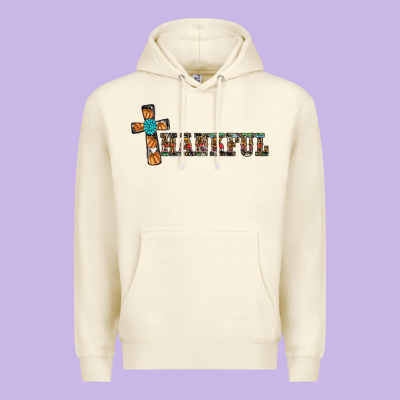 Thankful Pumpkin Cross Premium Hoodie Designed By Ranaportraitstore