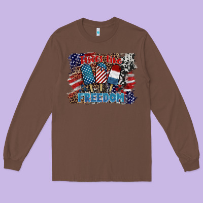 Tastes Like Freedom Long Sleeve Tee Designed By Barkaloodesign