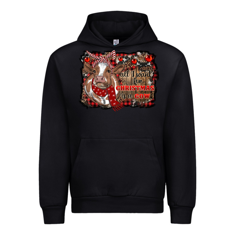 All I Want For Christmas Is A Cow Cowhide Urban Hoodie by RanaPortraitStore | Teevron